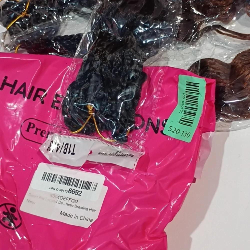 Deep Wave Crochet Hair 12” Pre Looped Braids 7‎ Packs